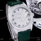 Swiss Grade Iced Out Rolex Datejust 40mm Watch ETA2836 Green Leather Strap (3)_th.jpg
